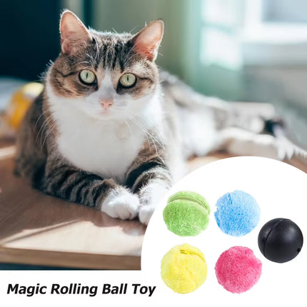 Interactive Plush Electric Rolling Ball Toy for Dogs and Cats - Automatic Activation Chew and Play Fun
