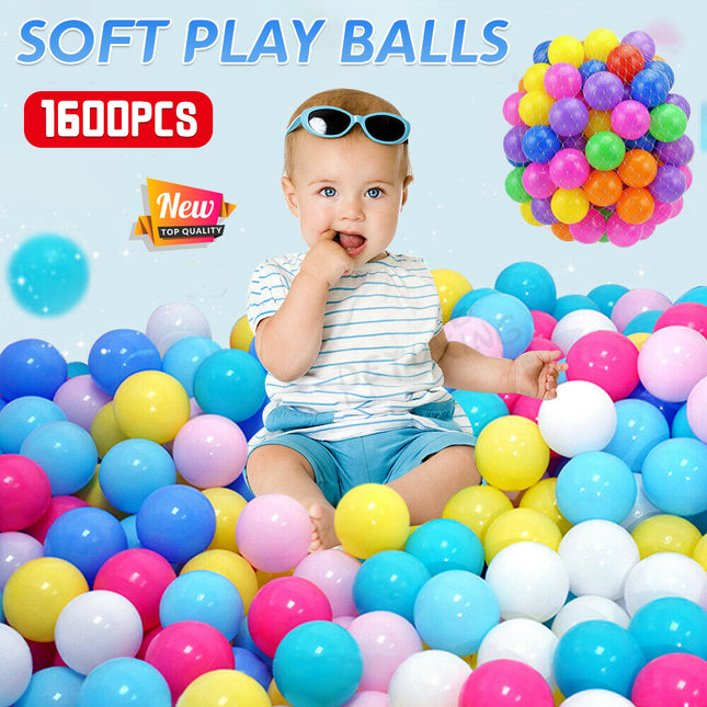Vibrant 200-2000X Colorful Ball Pit Balls for Kids & Babies - Soft Ocean Toy for Playpen Fun