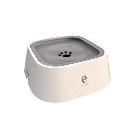 Non-Spill Floating Dog and Cat Water Bowl Dispenser - Plastic Anti-Overfill Design