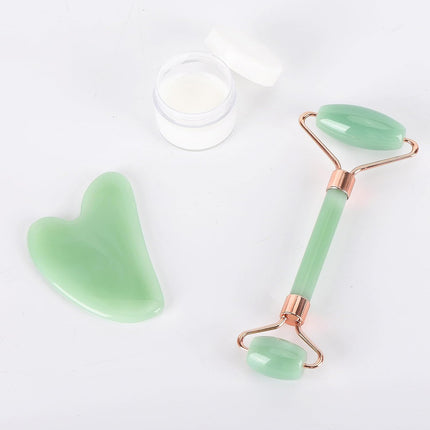 Revitalize Your Skin: 2-Piece Gua Sha & Jade Roller Set for Radiant Face Sculpting and Puffiness Relief
