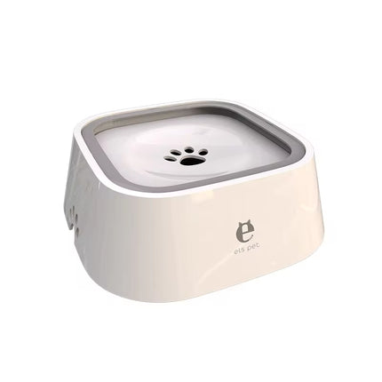 Non-Spill Floating Dog and Cat Water Bowl Dispenser - Plastic Anti-Overfill Design