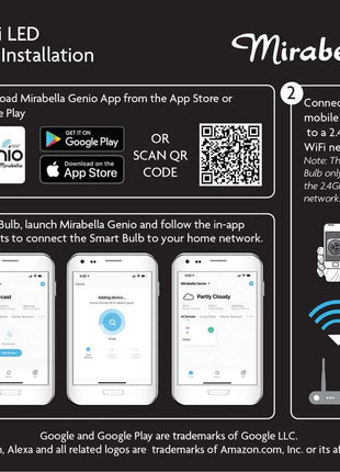 Genio WiFi 5W LED Round Light Bulb