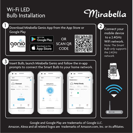 Genio WiFi 5W LED Round Light Bulb