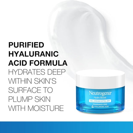 Hydro Boost Hyaluronic Acid Moisturizer Gel-Cream - Deep Hydration for Extra-Dry Skin, 1.7 Oz