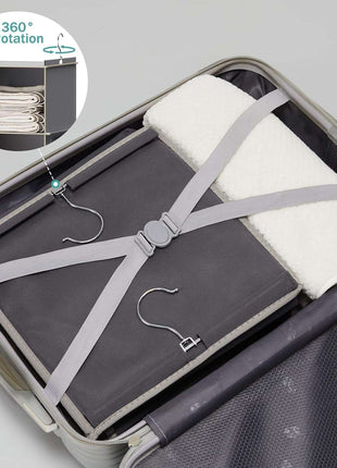 Hanging Closet Organizer, 6-Shelf Cloth Hanging Storage with Side Pockets,Grey