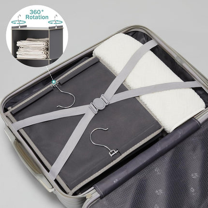 Hanging Closet Organizer, 6-Shelf Cloth Hanging Storage with Side Pockets,Grey