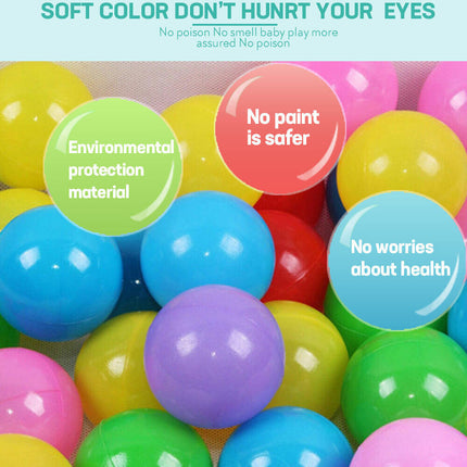 Vibrant 200-2000X Colorful Ball Pit Balls for Kids & Babies - Soft Ocean Toy for Playpen Fun
