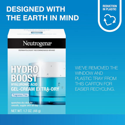 Hydro Boost Hyaluronic Acid Moisturizer Gel-Cream - Deep Hydration for Extra-Dry Skin, 1.7 Oz