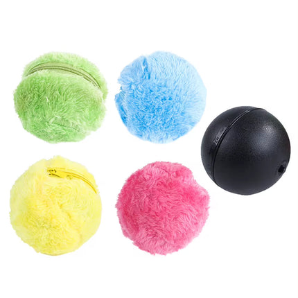 Interactive Plush Electric Rolling Ball Toy for Dogs and Cats - Automatic Activation Chew and Play Fun