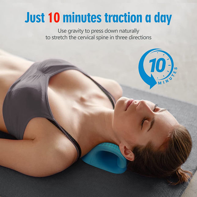 Revolutionary Neck Stretcher Pillow for Instant Pain Relief - Ultimate Cervical Traction Device for Relaxed Muscles and TMJ Relief