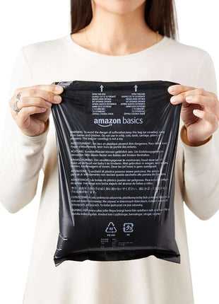 Premium Unscented Dog Poop Bags with Convenient Dispenser & Leash Clip - 300 Count (20 Rolls) - Extra Large Size 33.02 x 22.86 CM - Durable Black Design