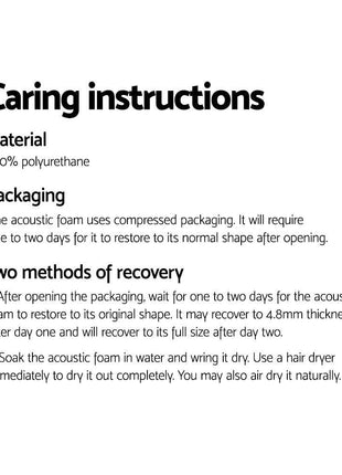 Alpha Acoustic Foam 20pcs 30x30x5cm Sound Absorption Proofing Panel Studio Wedge