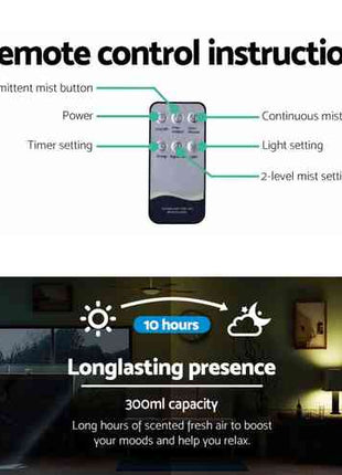 Devanti Aroma Diffuser Aromatherapy Humidifier 300ml