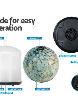 Devanti Aroma Diffuser Aromatherapy Glass 240ml