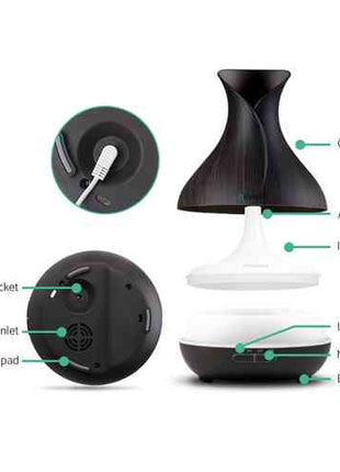 Devanti Aroma Diffuser Aromatherapy Dark Wood 400ml