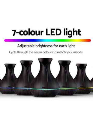 Devanti Aroma Diffuser Aromatherapy Dark Wood 400ml