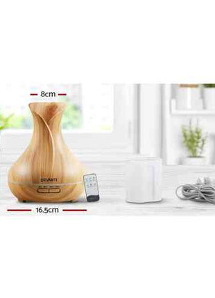 Devanti Aroma Diffuser Aromatherapy Light Wood 400ml