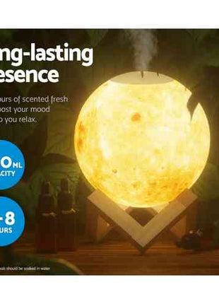Devanti Aroma Diffuser Aromatherapy Moon Lamp 880ml