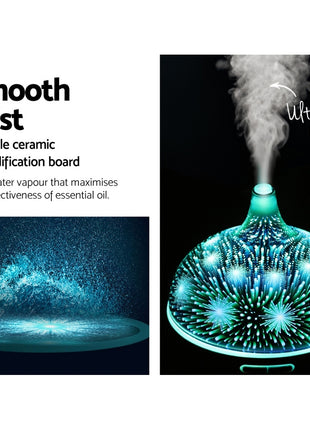 Devanti Aroma Diffuser Aromatherapy 3D Glass 400ml