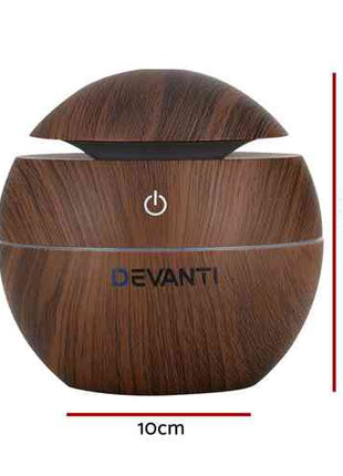 Devanti Aroma Diffuser Aromatherapy Dark Wood 130ml