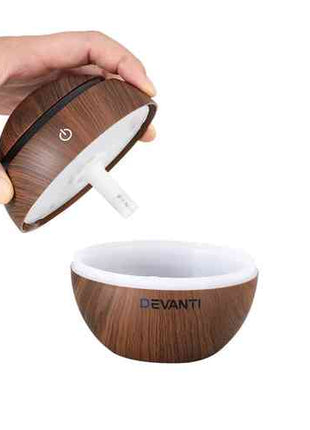 Devanti Aroma Diffuser Aromatherapy Dark Wood 130ml