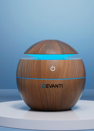 Devanti Aroma Diffuser Aromatherapy Dark Wood 130ml