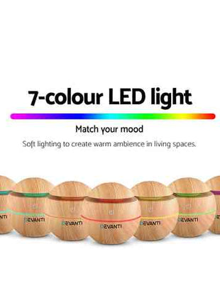 Devanti Aroma Diffuser Aromatherapy Light Wood 130ml