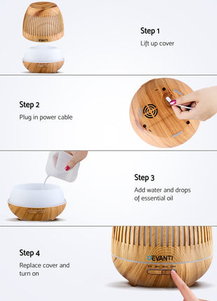 Devanti Aroma Diffuser Aromatherapy Humidifier 400ml