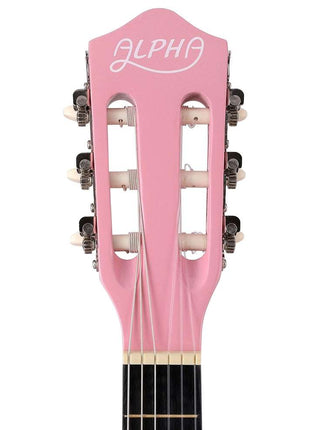 Alpha 34 Inch Classical Guitar Wooden Body Nylon String Beginner Kids Gift Pink