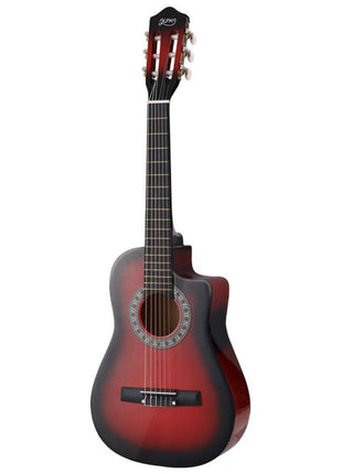 Alpha 34 Inch Classical Guitar Wooden Body Nylon String Beginner Kids Gift Red