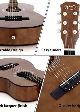 Alpha 31" Steel String Acoustic Guitar Portable