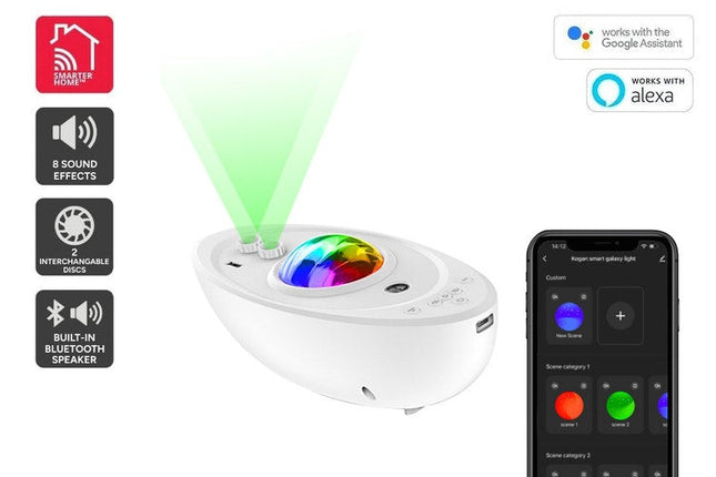 Transform Your Space with Smarterhome™ Aurora & Star Light Projector and Bluetooth Speaker!