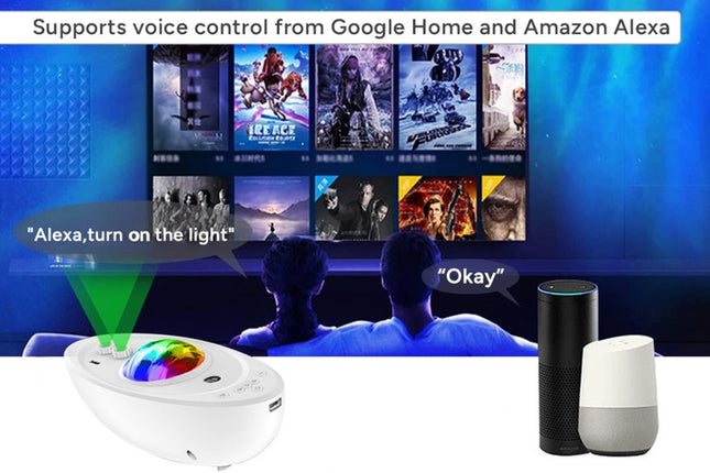 Transform Your Space with Smarterhome™ Aurora & Star Light Projector and Bluetooth Speaker!