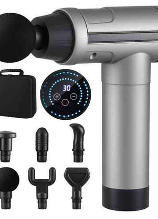 Everfit Massage Gun 30 Speed 6 Heads Vibration Muscle Massager Chargeable Black