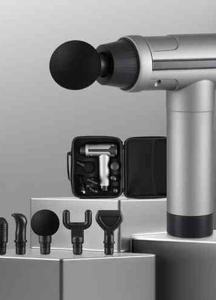 Everfit Massage Gun 30 Speed 6 Heads Vibration Muscle Massager Chargeable Black