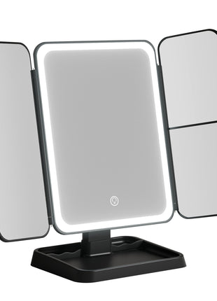 Embellir LED Makeup Mirror Tri-fold Lighted Vanity Mirrors 1X2X3X Magnifications