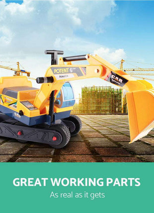 Keezi Ride On Car Toys Kids Excavator Digger Sandpit Bulldozer Car Pretend Play