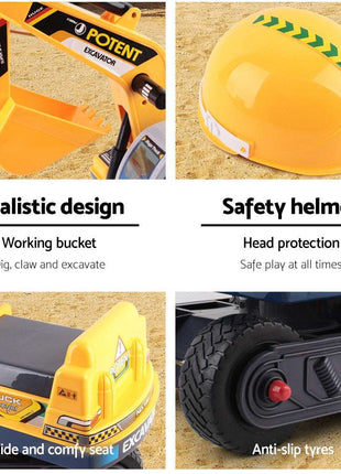 Keezi Ride On Car Toys Kids Excavator Digger Sandpit Bulldozer Car Pretend Play