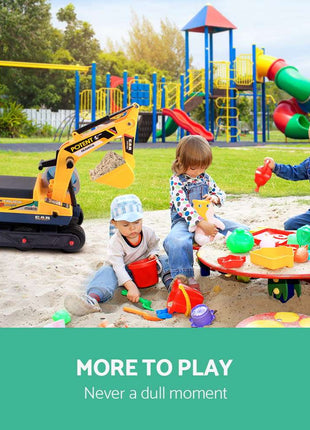 Keezi Ride On Car Toys Kids Excavator Digger Sandpit Bulldozer Car Pretend Play