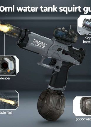 Keezi Kids Adult Electric Water Gun 500ml Water Tank Light Squirt Guns Toys