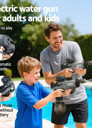 Keezi Kids Adult Electric Water Gun 500ml Water Tank Light Squirt Guns Toys