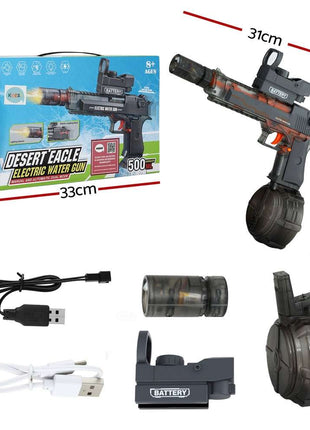 Keezi Kids Adult Electric Water Gun 500ml Water Tank Light Squirt Guns Toys Grey