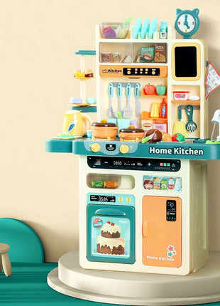 Keezi Kids Kitchen Pretend Play Set Cooking Sound Steam Light Function