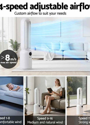 Devanti 2in1 Bladeless Fan Air Purification W/ Remote 88cm