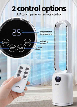 Devanti 2in1 Bladeless Fan Air Purification W/ Remote 88cm