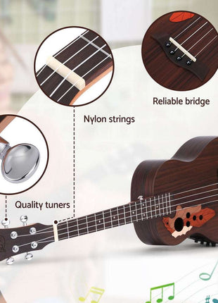Alpha Ukulele 30 Inch with EQ 18 Frets