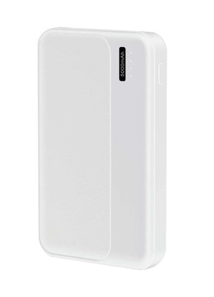 Laser Slim 5000mAh Portable Power Bank White