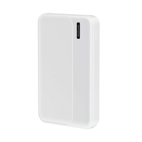 Laser Slim 5000mAh Portable Power Bank White