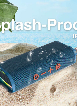Laser Splash Proof Bluetooth Speaker Blue