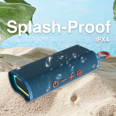 Laser Splash Proof Bluetooth Speaker Blue